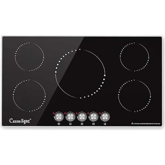 36-Inch 5-Burner Induction Cooktop with Power Levels