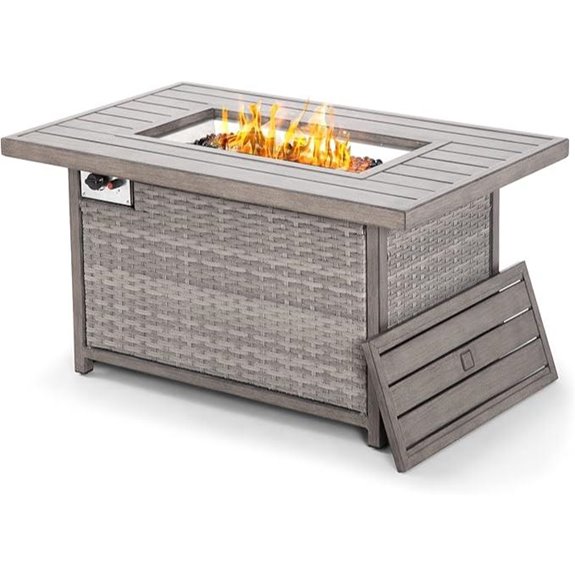 HAPPATIO 48in 50,000 BTU Aluminum Patio Fire Pit