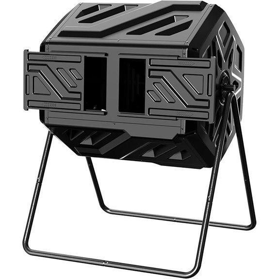 43-Gallon Compost Bin with Gloves and Dual Chambers