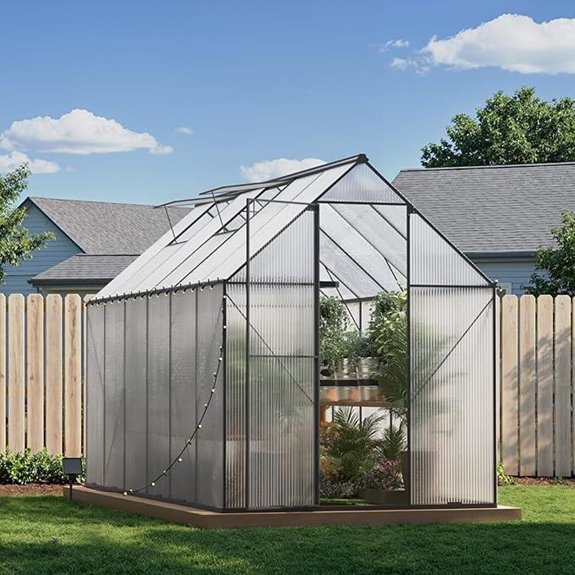 Heavy Duty 6x12 ft Greenhouse with Roof Vent