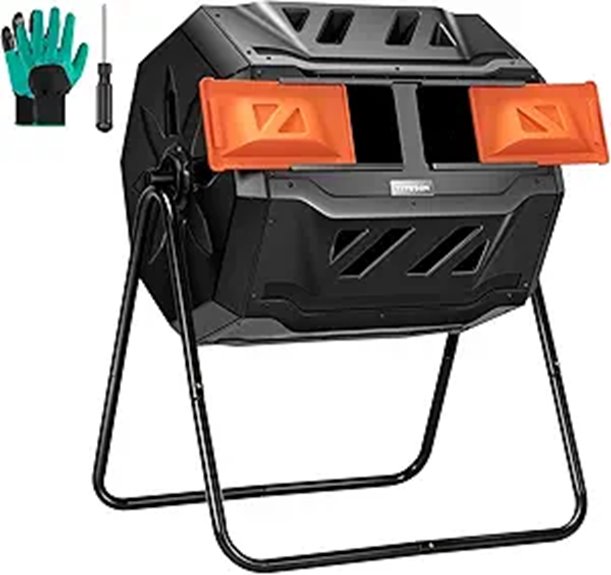 VIVOSUN 43-Gallon Outdoor Tumbling Compost Bin