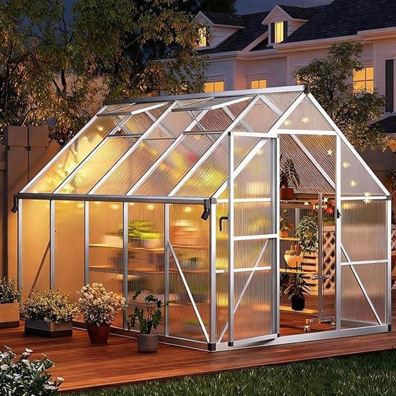 GAOMON 8x10 ft Outdoor Greenhouse with Vent
