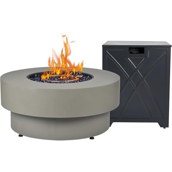 32.5-inch Outdoor Propane Fire Pit with Cover
