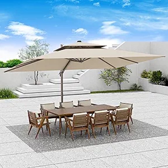 9x12 FT Cantilever Patio Umbrella with Rotation