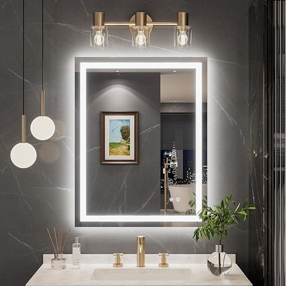 TokeShimi LED Bathroom Mirror with Lights and Memory