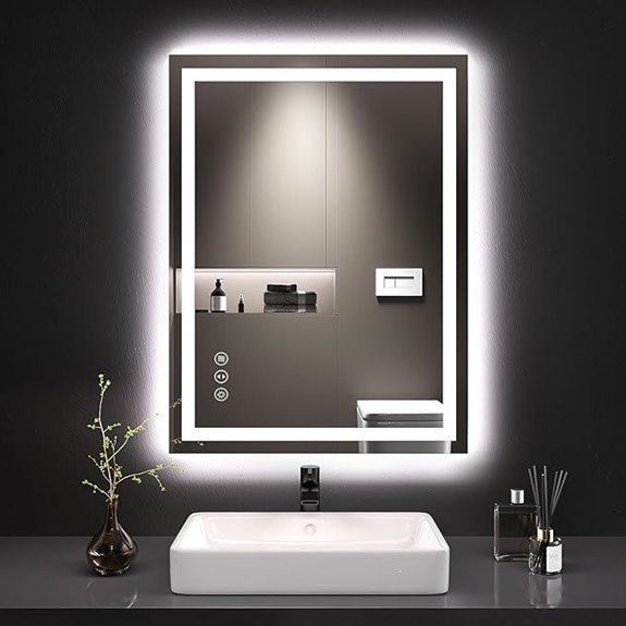 LOAAO LED Bathroom Mirror with Lights and Fog Resistance