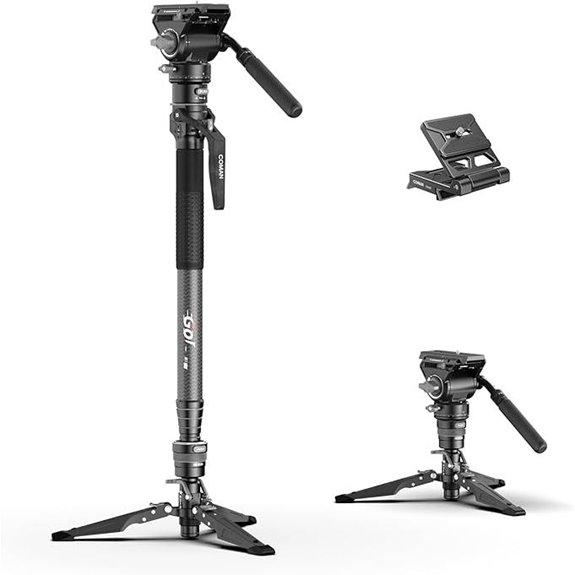 COMAN Carbon Fiber Monopod with Quick Release Plate