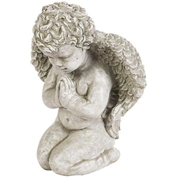 Medium Praying Angel Concrete Garden Statue- 13in Tall