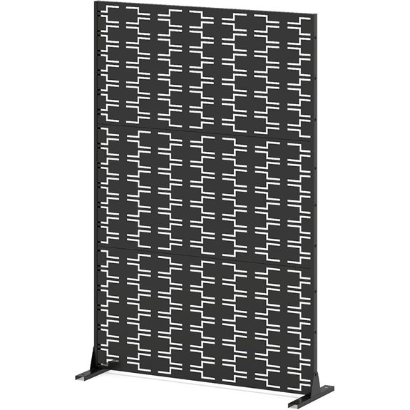 Giantex Metal Privacy Screen Wall Divider (Brick Pattern)