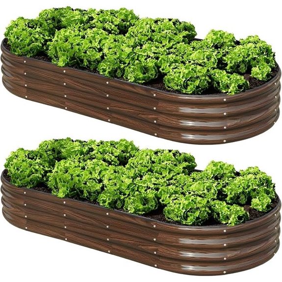 SnugNiture 2-Piece 6x3x1ft Metal Garden Bed Set