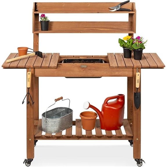 Best Choice Mobile Garden Potting Bench with Storage