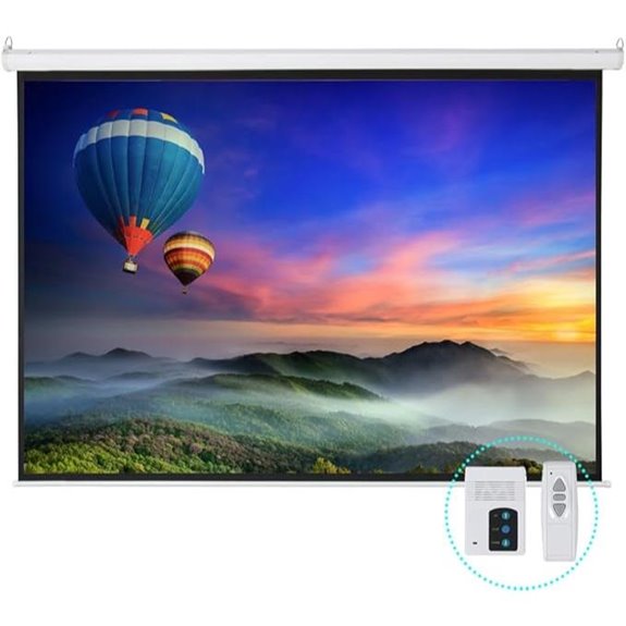 Motorized 100 Indoor/Outdoor Projector Screen with Remote