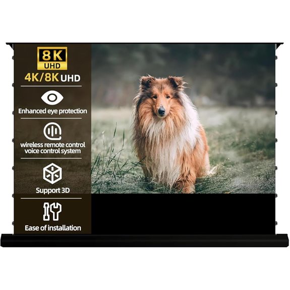 Motorized 100 Ultra HD Fresnel Projection Screen