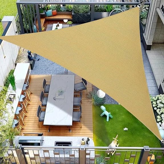 20' Triangle Sun Sail Shade Canopy UV Block