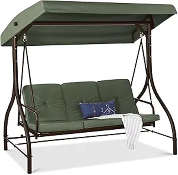 Best Choice 3-Seat Outdoor Canopy Swing Glider
