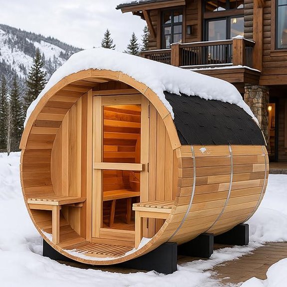 Customizable Outdoor Cedar Sauna for 2-10 People