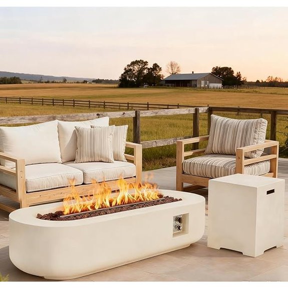 ECOTOUGE 56 Outdoor Gas Fire Pit Set