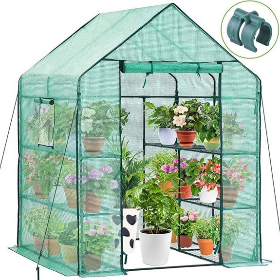 Ohuhu Greenhouse for Outdoors with 3 Tiers and Shelves