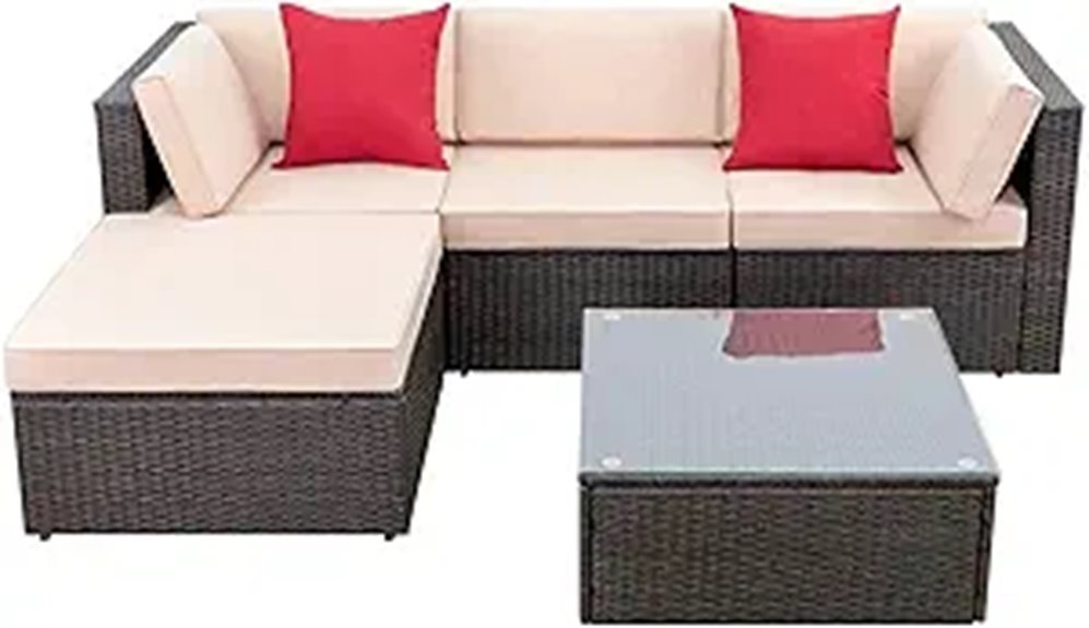 Devoko 5-Piece Outdoor Patio Furniture Set