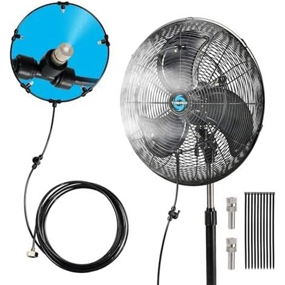Tornado 20 Outdoor Misting Pedestal Fan