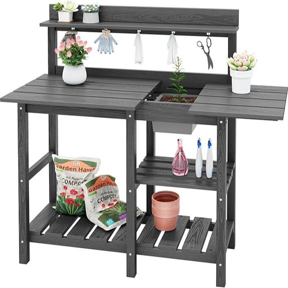 SERWALL Outdoor Potting Bench with Sink