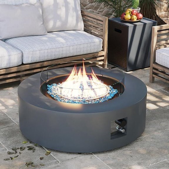 UPHA 42-inch Outdoor Propane Fire Pit Table