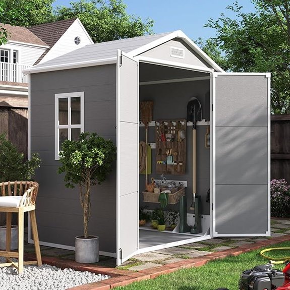 UDPATIO Outdoor Resin Storage Shed 6x4.5 FT