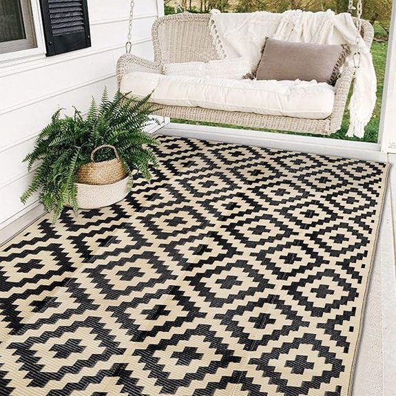 SAND MINE Waterproof Outdoor Rug 5x8 ft