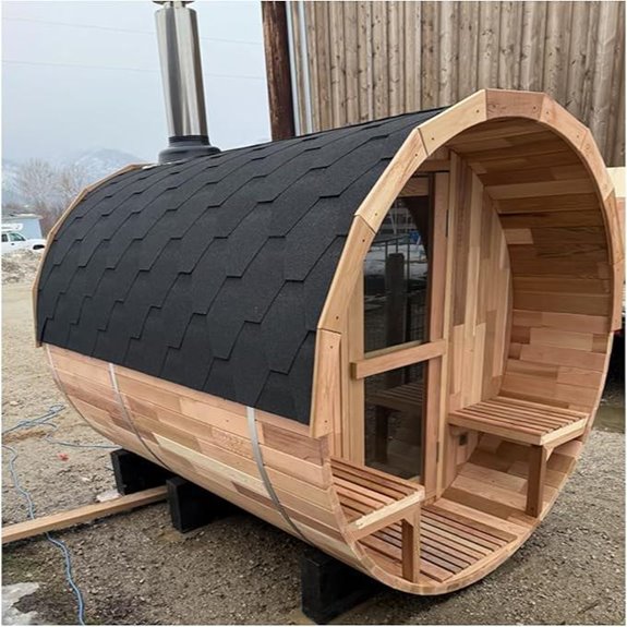 Smartmak Outdoor Barrel Sauna for 2-10 People