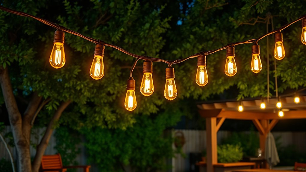 outdoor string light features