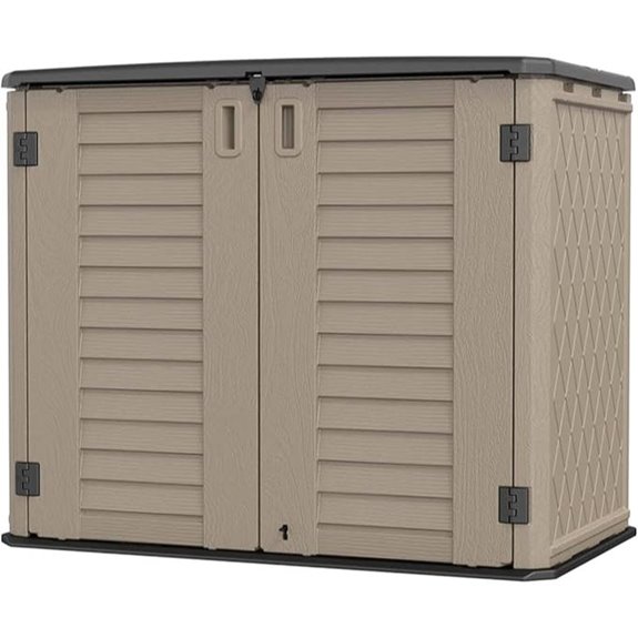 KINYING Outdoor Waterproof Storage Shed 35 Cu Ft