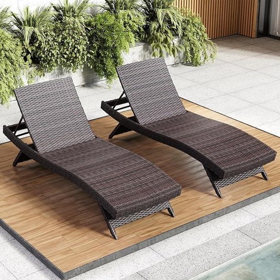 Nestl Outdoor Wicker Lounge Chair Set (2 Pieces)