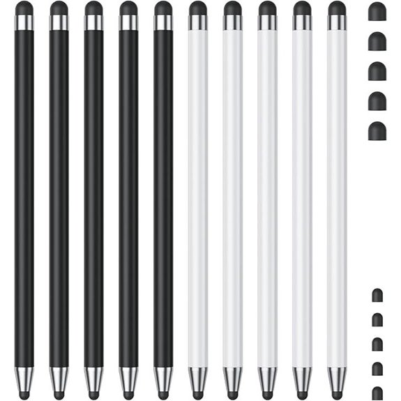 10-Pack High Precision Capacitive Touchscreen Stylus Pens
