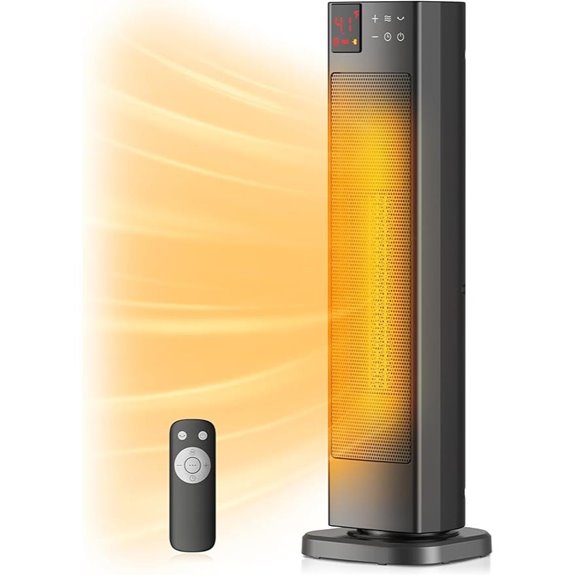 Pelonis 23-Inch Oscillating Ceramic Tower Heater