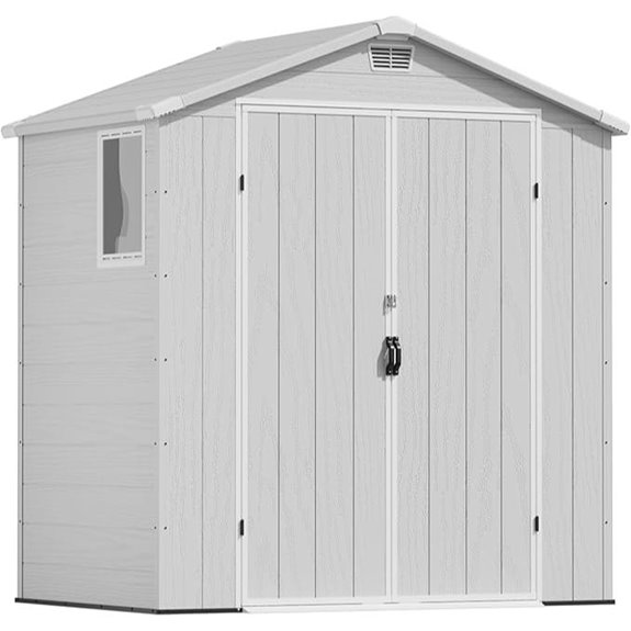 Devoko Plastic Outdoor Storage Shed with Lock