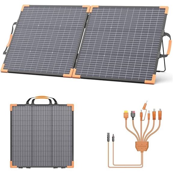 Portable 100W Bifacial Solar Panel with Kickstands