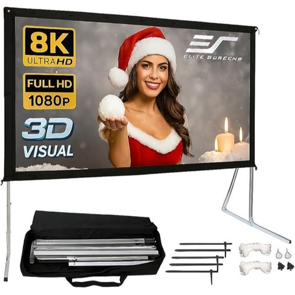 Elite Screens 120-Inch Portable Outdoor Indoor Projector Screen
