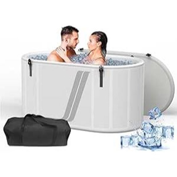 Portable Ice Bath Tub with Lid for Home Use