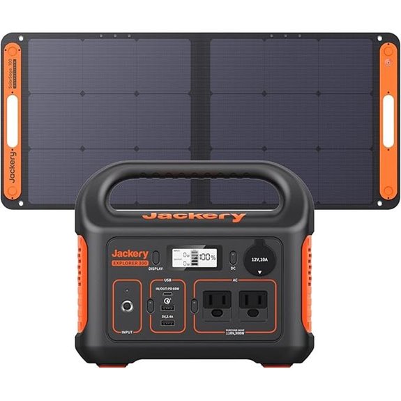 Jackery Solar Generator 300 with Panel for Camping