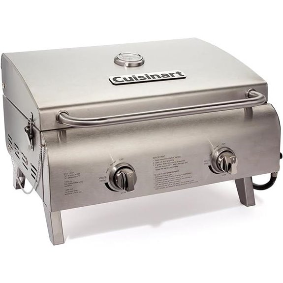 Cuisinart 2-Burner Portable Gas Grill 20,000 BTU