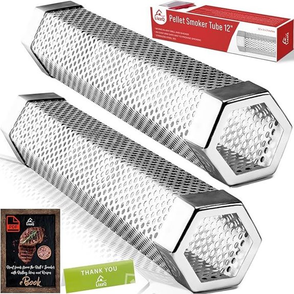 Premium Pellet Smoker Tube Set (2) for Hot/Cold Smoking