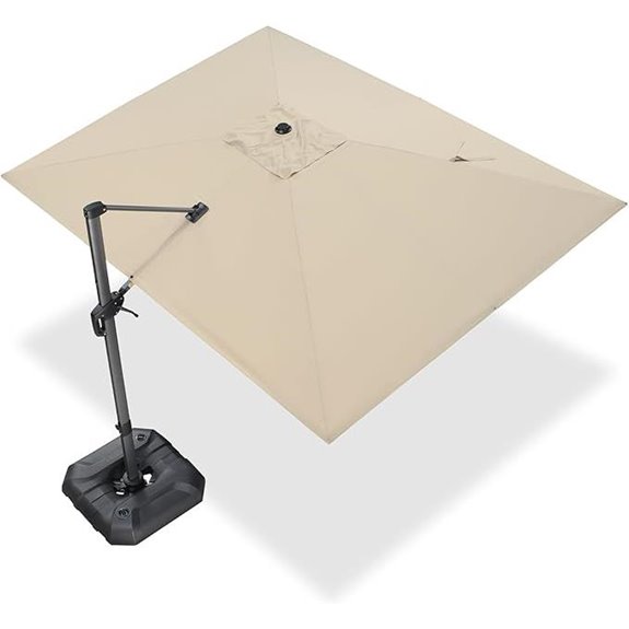 Purple Leaf 9'x11.5' Offset Patio Umbrella