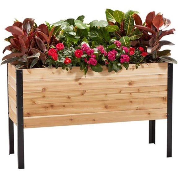 Earth Elevated Cedar Garden Bed for Herbs and Vegetables