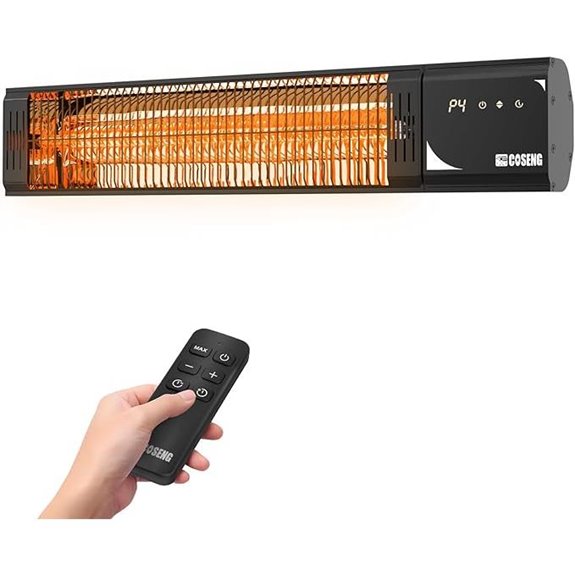Outdoor Infrared Patio Heater with 3s Rapid Heating