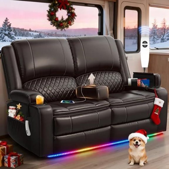 Power Reclining Loveseat Sofa with Storage and USB
