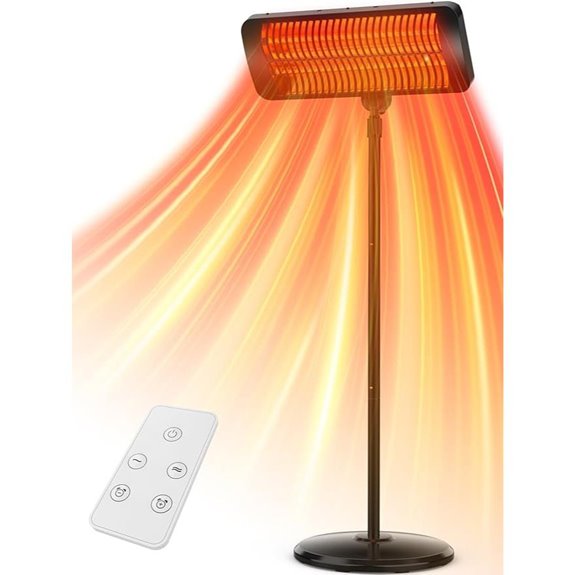 Outdoor Patio Heater with Remote and Tip-Over Safety