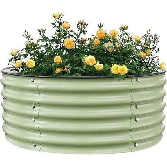 Round Metal Garden Bed Kit (3.5x3.5x1.4Ft)