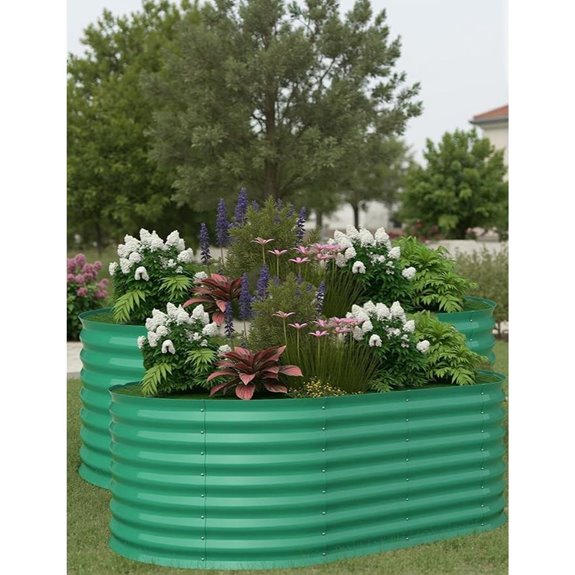 Raised Garden Beds 6x3x2 ft Rust-Resistant Steel Planters