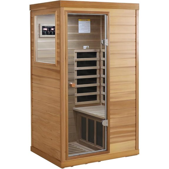 Infrared Sauna with Bluetooth Speakers and LED Lamp