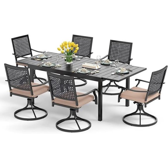 PHI VILLA 7-Piece Outdoor Patio Dining Set